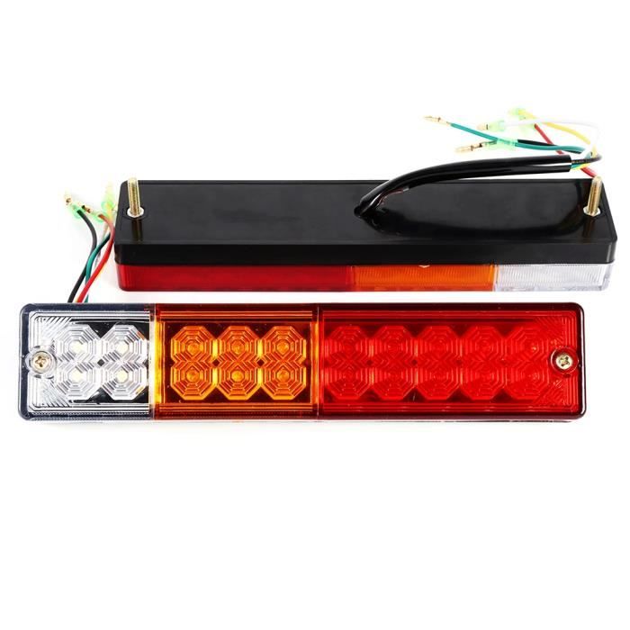 24V - Feux arrière LED pour remorque, feu arrière de camion, clignotant séquentiel, lampe de