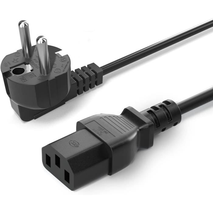 Câble Alimentation 3m Sonero - Fiche EU Vers Prise C13
