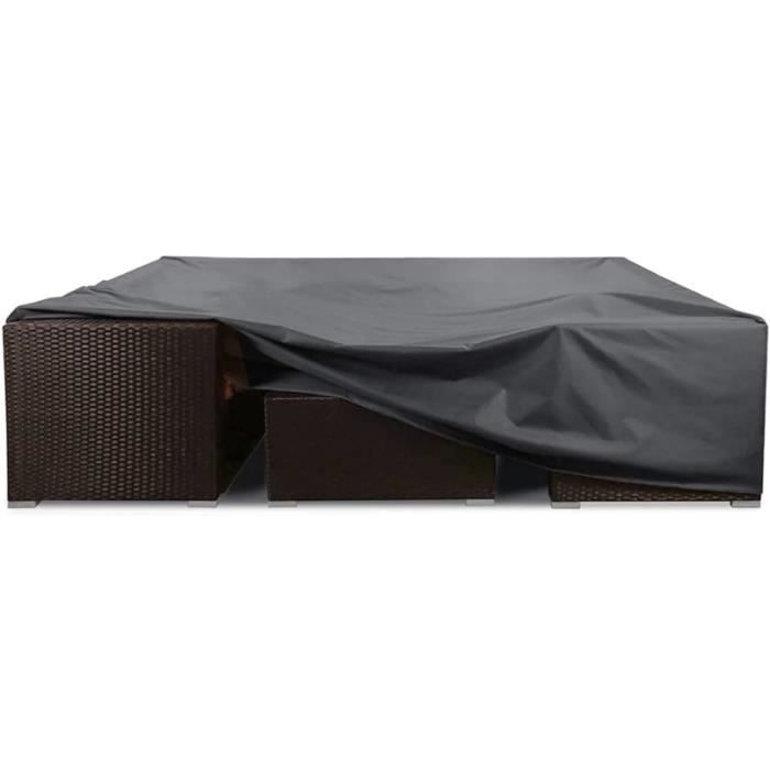 Housse Salon De Jardin Table Rectangulaire YoungBee 125x63x74cm - Étanche Oxford 420D