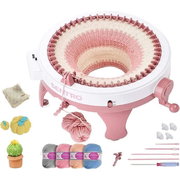 Machine à Tricoter 22 Aiguilles Intelligente 2 Cordes - Métier à Tricoter Rapide Pour Chapeaux Écharpes Pulls Enfants