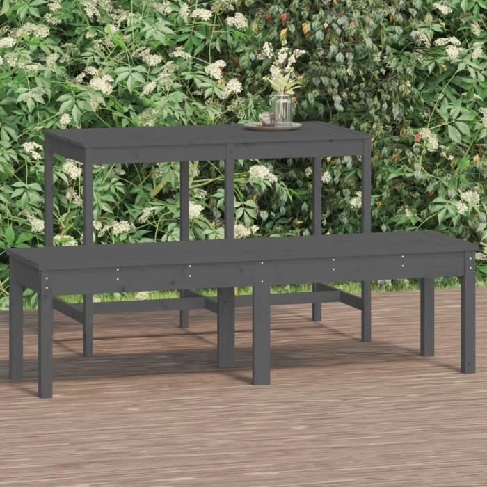 vidaXL Banc de jardin à 2 places 159 5x44x45cm bois massif de pin 824013
