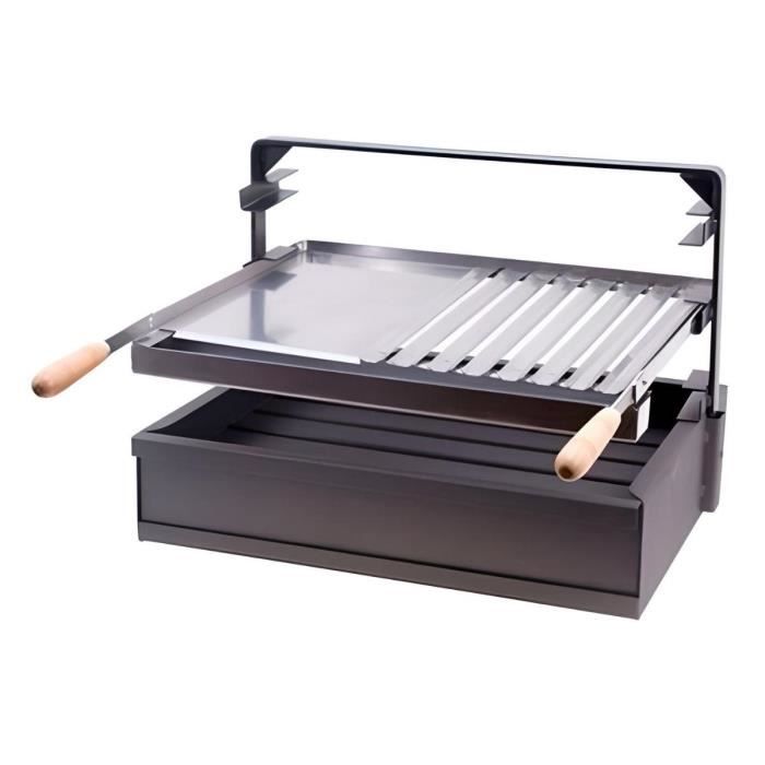 Support Barbecue avec tiroir et récupérateur de graisse, Bac avec Plaque  pour Barbecue en Inox coloris Gris - 50 x 41 x 42 cm - Cdiscount Jardin