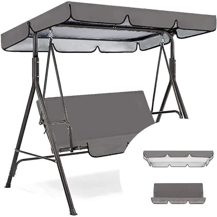 Toit De Rechange Balançoire Jardin Tidyard - 226x186 Cm Marron, Tissu 270 G/m² Imperméable