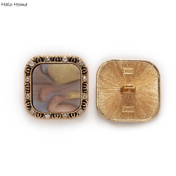 Boutons De Manchette Vintage Art Déco émaillés – Design Géométrique Jaune