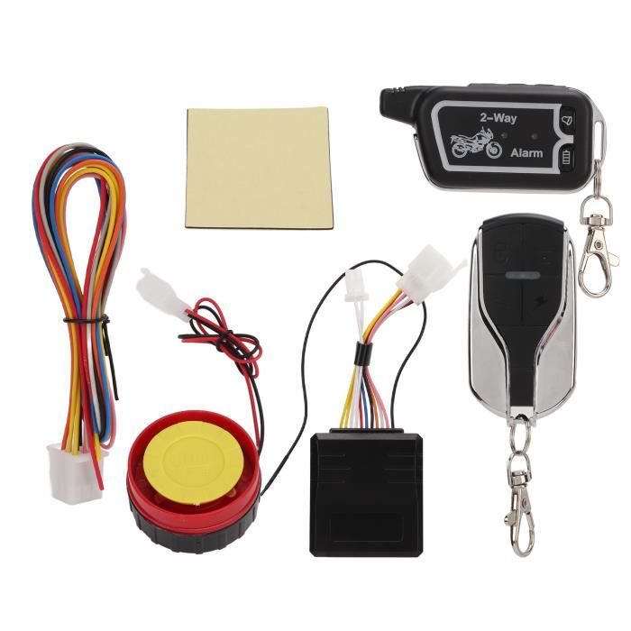 Système de sécurité automobile-avec 2 Télécommandes-Système d'auto  alarme-Alarme De Vibration De Voiture Allumage-antivol - Cdiscount Bricolage
