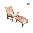 Lot de 2 chaises relaxantes. Puebla. 2 chaises. 2 reposes pieds. 75x59x71cm-1