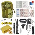 Kit de survie en plein air 40 en 1 sac à dos d'urgence Prepper fournitures ensemble d'équipement de premiers secours-1