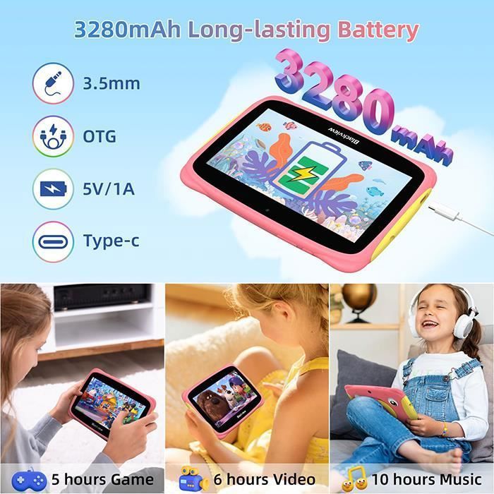 Tablette Enfants 8 Pouces,Octa Core,2GB RAM 32GB ROM,5G WiFi,HD 1280 * 800  IPS Screen,Contrôle Parental,Google Playstore certifié - Cdiscount  Informatique