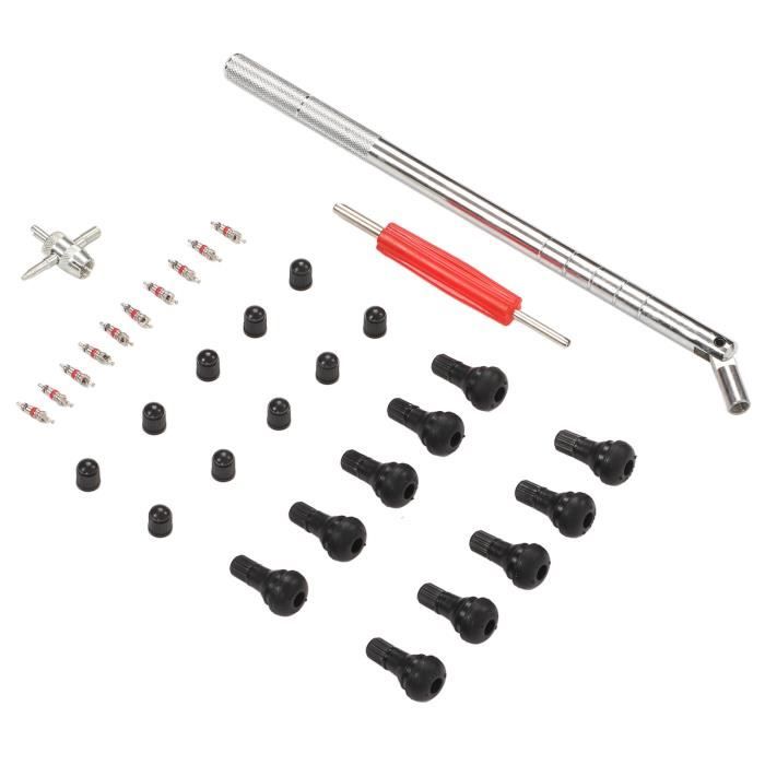 Kit Outil De Remplacement Rapide De Valve De Pneu - 3 Pièces, Extracteur Et Outil D'installation, Pour Voiture, Moto, Camion