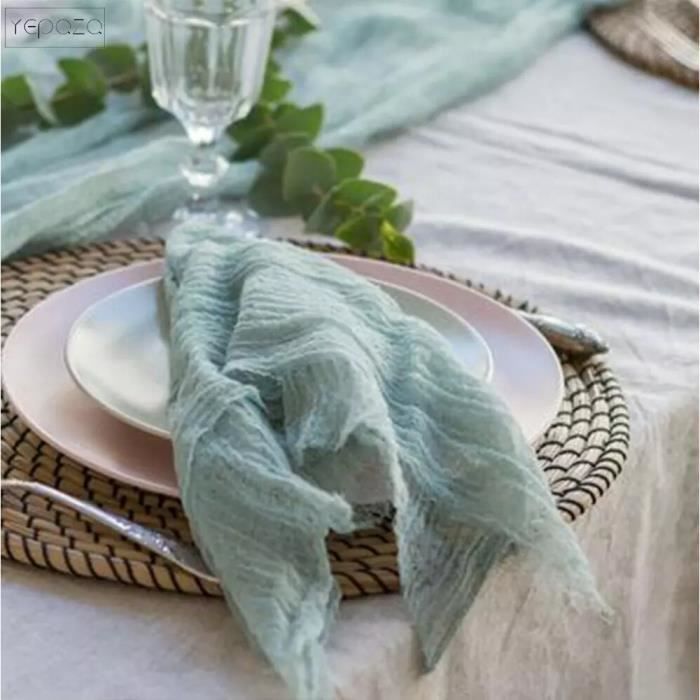 Serviettes de table de Noël 45 x 45 cm Lot de 12 serviettes en lin bleu  marine -  France