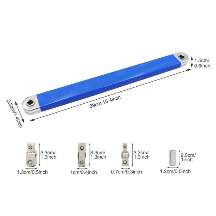 Lot De 3 Clés D'Extension Serrées – Outil De Maintien Pour Écrous Et Tuyaux En Espaces Restreints, Idéal Électricien, Mécanicien Et Réparation Auto