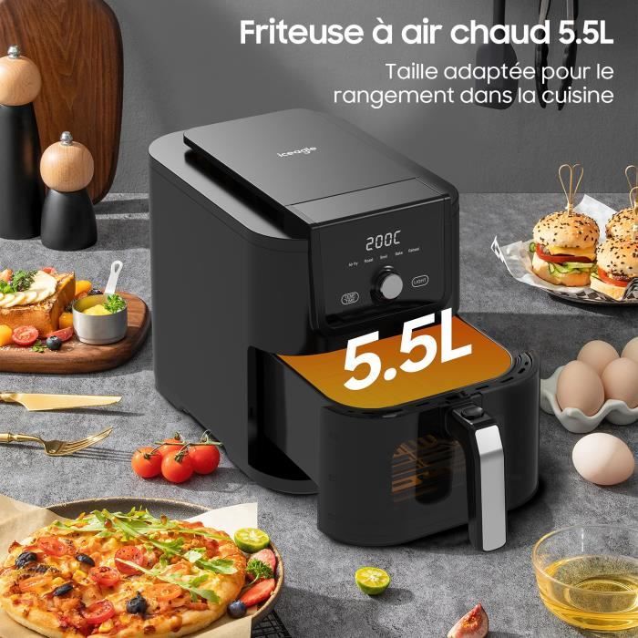 Friteuse Sans Huile (Air Fryer) Fagor FG145FR - 5.5 L - Noire - Électrique - Cuve Amovible