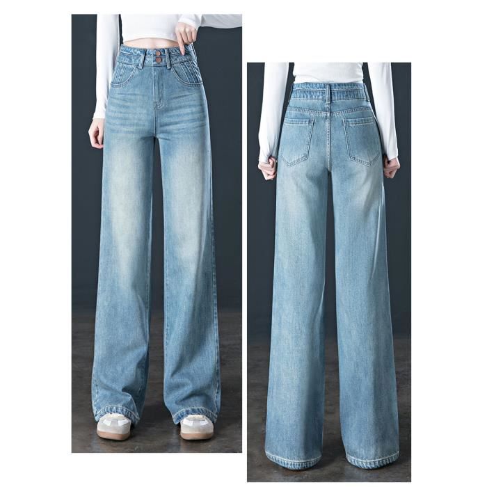Jean Femme Universal Thread – Taille Haute, Coupe Droite – Bleu – Taille 4