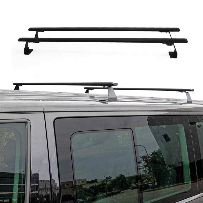 Compatible Avec Volkswagen T5 Multivan 2003-2015 ACE-1 Barres De Toit Railing Porte Bagages De Voiture Gris Aluminium 4 Barres