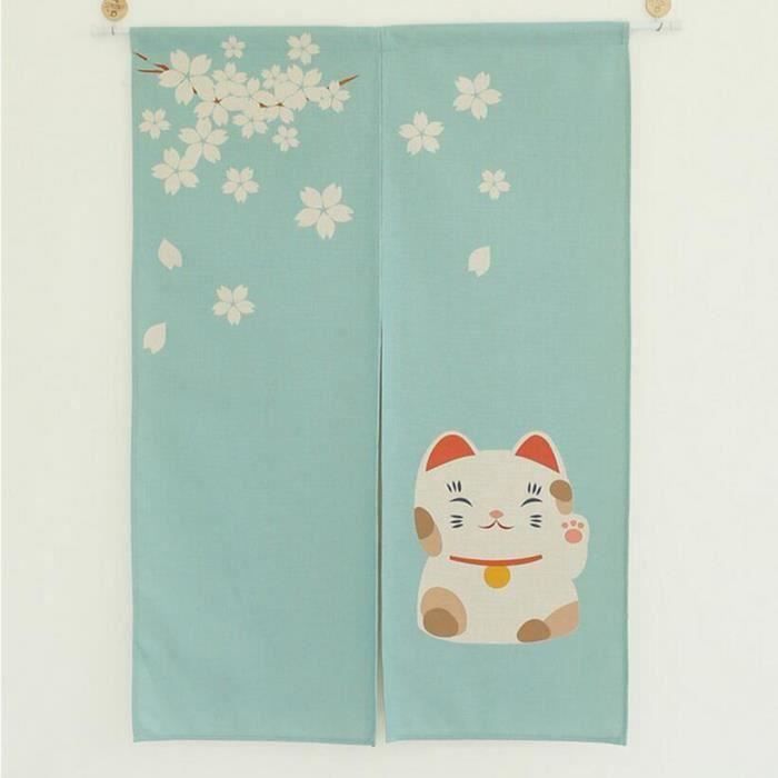 Rideau Japonais Noren Coton/lin – 85x180cm, Motif Soleil Rouge – Séparation De Pièce, Décoration Style Minimaliste - 10