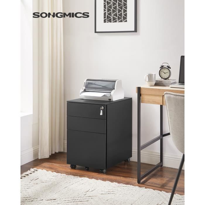 Armoire De Classement Mobile à 3 Tiroirs Pour Documents A4, Format