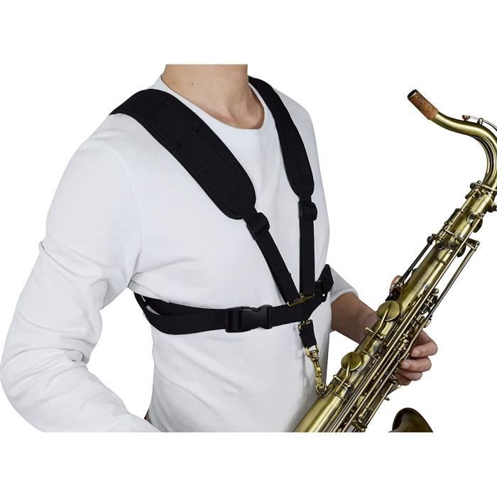 Adorence - Sangle Saxophone Rembourrée - Crochet Rotatif Métal - Pour Sax Alto, Ténor, Soprano