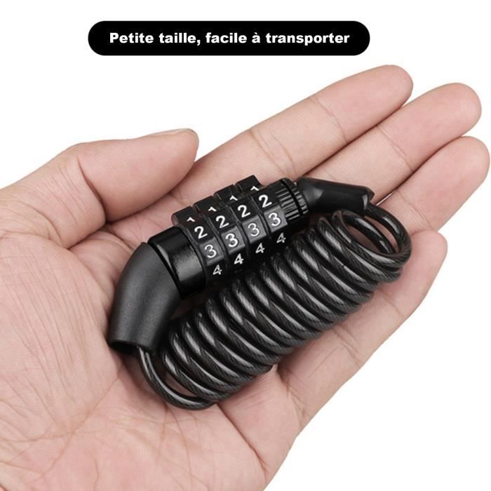 Câble De Verrouillage Pour Casque De Moto, Multifonctionnel, Antivol