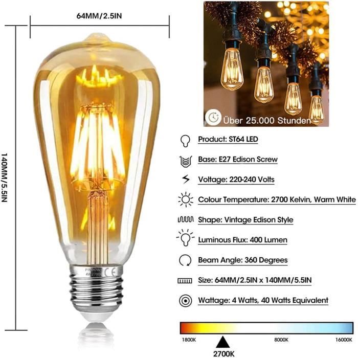 Allumez l'ampoule LED filament pour une ambiance rétro !