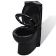 Moderne - WC Cuvette Toilette céramique Noir☆3228-2