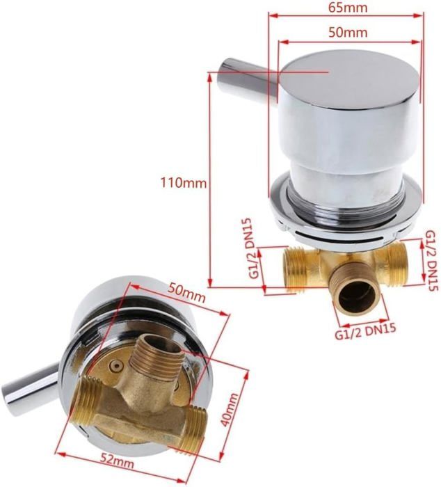 KOHLER Vanne Thermostatique MasterShower 1/2 Pouce Avec Controle De Volume Et Arrets Integres