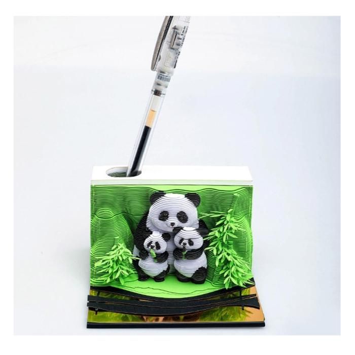 KBIBCK Bloc-notes 3D, Calendrier 3D Détachable 2025, Calendrier Avec Lumière Et Porte-stylo, Calendrier Hebdomadaire 3D Magic Castle, Calendrier 3D, Bloc-notes D'art De Sculpture En Papier, Ornement D