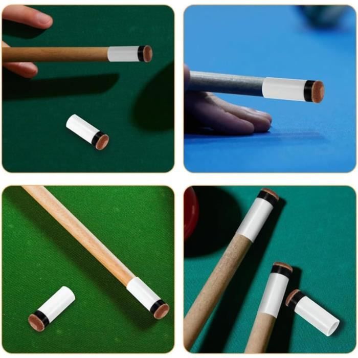 LATRAT Lot De 20 Embouts Queue De Billard 10mm - Cuir Et Laiton - Vis De Remplacement Pour Queue à Visser - Marron