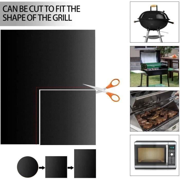 Tapis De Cuisson Barbecue Anti-adhésif - Lot De 2 (40x50 Cm) - Téflon Sans BPA Résistant à 260°C - 5