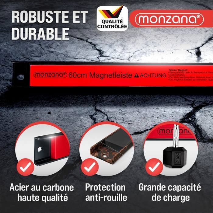 Poppstar Barre Magnétique pour Outils (60cm) pour Atelier