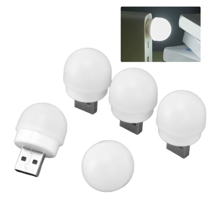 EJ.life Veilleuse USB Veilleuse LED, mini lampe LED multifonction portable  combinant puericulture veilleuse Lumière blanche 5PCS - Cdiscount Maison