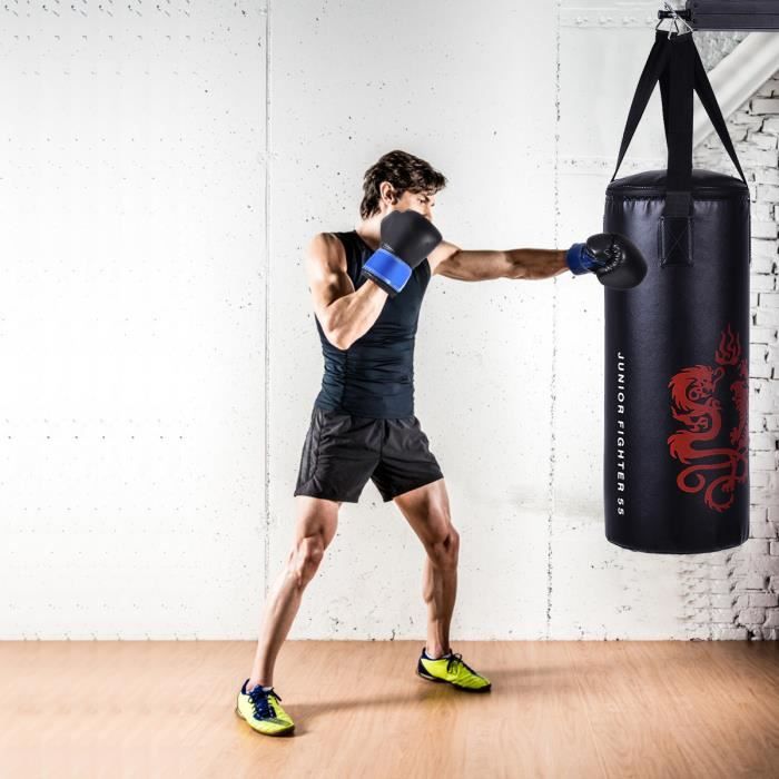 Support boxe avec sac de frappe et poire sport fitness musculation