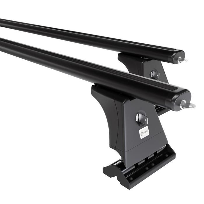 Barres De Toit En Acier Pour VW Scirocco Coupé (2008-2017) - Charge Max 70 Kg - Noir, Avec Système Antivol