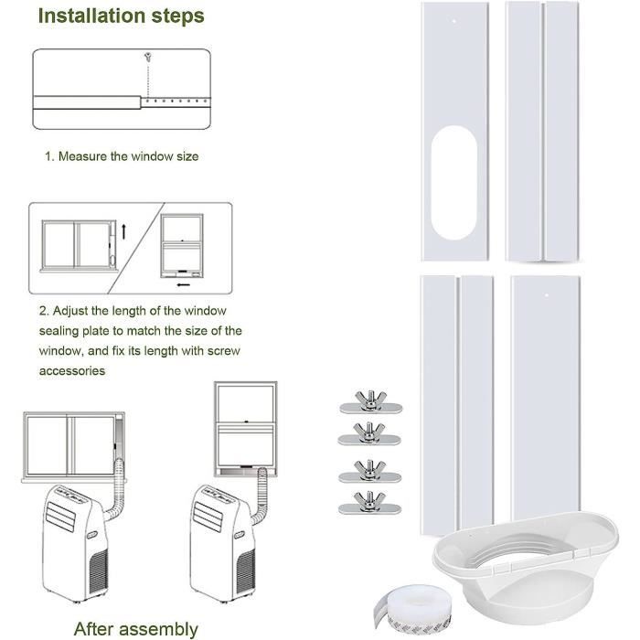 Kit de joint de fenêtre pour climatiseur mobile 400 cm - Tuyau de