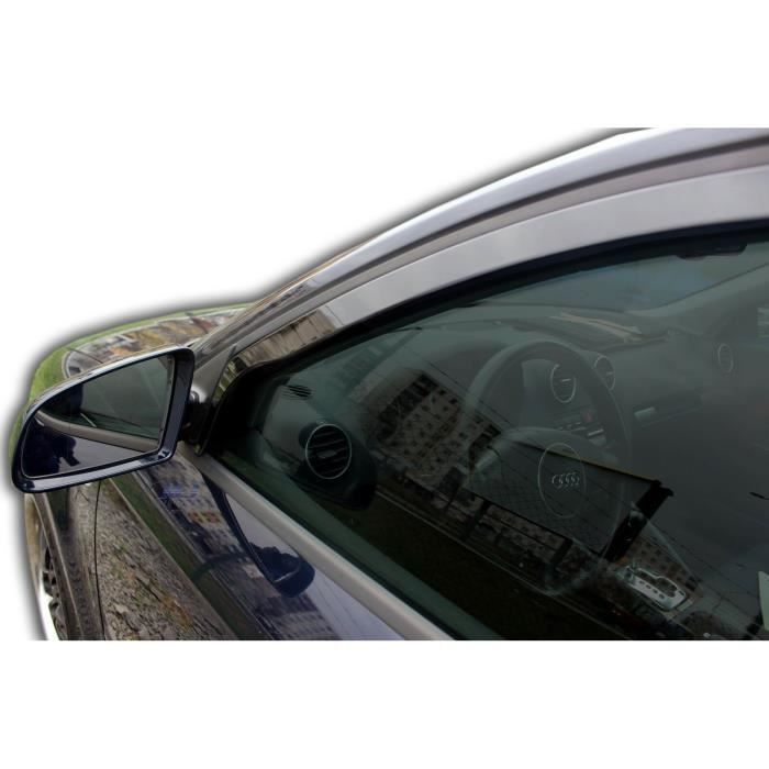 Déflecteur Automobile J&J AUTOMOTIVE | Heko Deflecteurs D'air Déflecteurs De Vent Compatible Avec Navara D40 2005-2015, Ensemble 2 Pi?Ces, Aérodynamique, Montage Facile Déflecteur D'air Heko