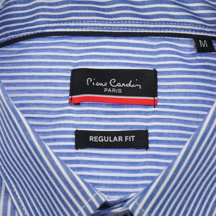 Chemise Vintage Pierre Cardin Années 90 - Rayures Noires, Manches Courtes, Taille 2XL, état 9/10