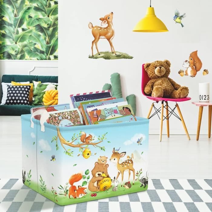 Coffre à Jouets Bébé En Forme D'éléphant - Panier De Rangement Pliable Avec Fermeture Pour Chambre D'enfant