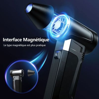 Souffleur Air Comprimé électrique 180000 Tr/min - Double Sortie, Lampe LED, 4 Vitesses - Pour Nettoyage électronique, Voiture