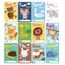 12 Pieces Autocollant Mode Jalon Mois Dessin Anime Animal Decor