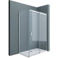 Cabine de douche transparent 90x120 paroi de douche avec porte coulissante pare douche rectangulaire en angle 90x120x195cm entr 579-0