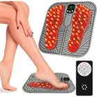 HAUTSTORE Appareil Massage Pied,Masseur de Pieds Électrique avec Télécommande,Tapis de Massage Pieds Rechargeable 8 Modes 19 Vitesses