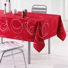 Nappe - BULLY - Rouge Argent - 2m40 x 1m50 - Anti Tache - Infroissable