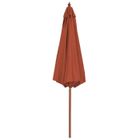 BETTEVE Parasol d'extérieur avec mât en bois 300 cm Terre cuite9472646279781