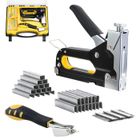 KEESIN Agrafeuse Manuelle 3 en 1 + 900 Agrafes et Clous + Repoussoir, Agrafeuse Cloueuse pour Mural, Menuiserie, Câble, Fixation