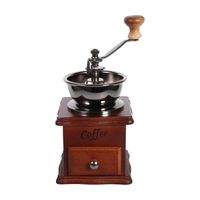 Broyeur à grains de café, classique en bois à manivelle en bois broyeur à grains de café moulin à main moulin manuel Mini