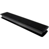 Gedotec Grille de ventilation grille de porte grille d'évacuation d'air noire plastique ABS | 457 × 92 mm