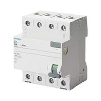 Siemens 5sv  Interrupteur différentiel 5sv clase-ac 4 pôles 40 a 30 mA 70 mm - 5SV4344-0