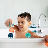 Jouet de bain - JELLIES - 9 bulles de bain - Bleu, orange et blanc - A partir de 12 mois - Mixte