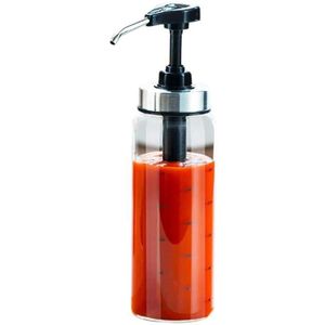 vinaigrettes 300 ml GGQT Bouteilles à presser en plastique pour condiments pour sauces huile 