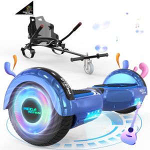 HOVERBOARD Hoverboard MEGA MOTION Pack Bleu et Kart Noir - Mo