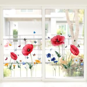 Sticker Fenêtre avec bac à fleurs 